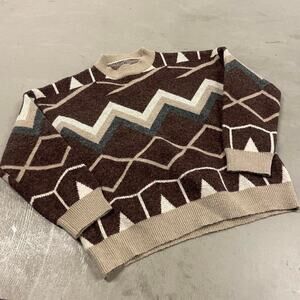 vintage y2k patterned sweater